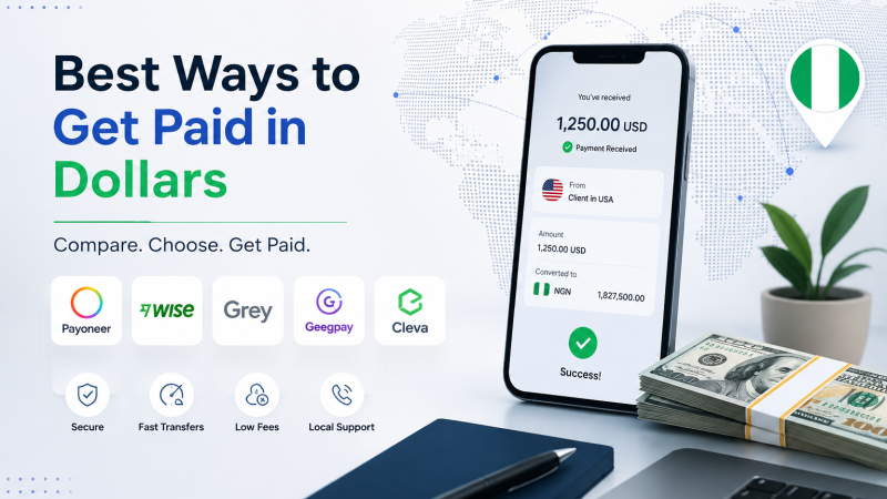 How to Receive Dollar Payments in Nigeria: Payoneer, Wise, Grey, Geegpay, Cleva — Full 2026 Comparison